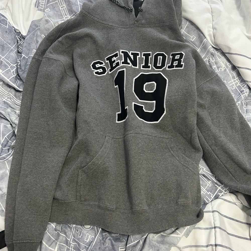Gray Senior 19 Hoodie